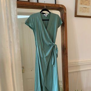 & Other Stories Midi Wrap Dress in Pistachio